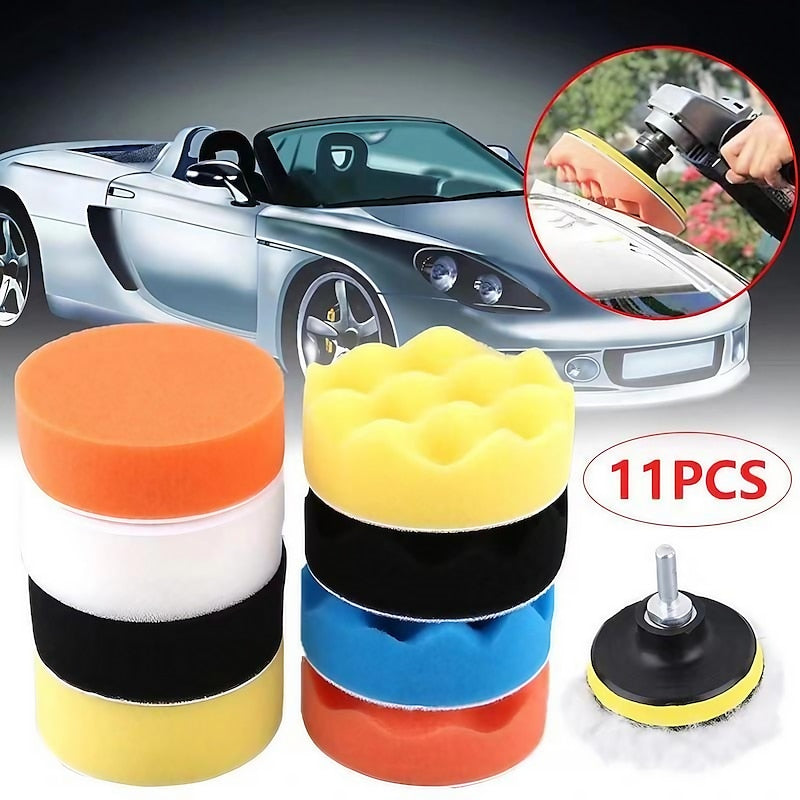 Car Polishing Sponge Pads Kit Foam Pad Buffer Kit Polishing Machine Wax Pads for Auto Motorcycle motor vehicle Removes Scratches 2024 - $9.99