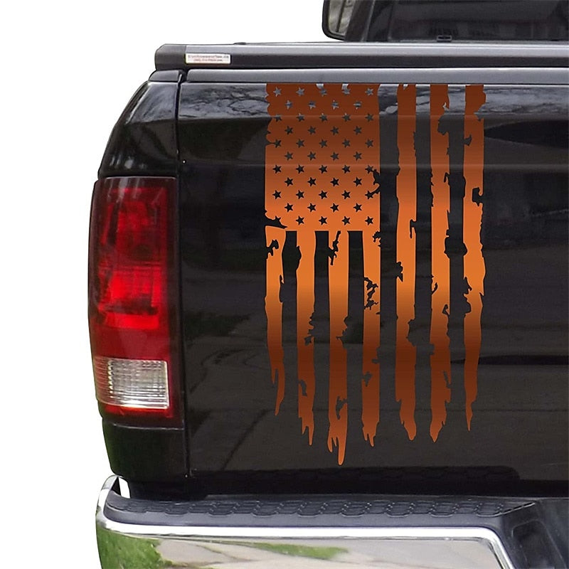 American USA Flag Truck Tailgate Vinyl Decal Car Sticker Compatible with Most Pickup Trucks and Most Vehicles 2024 - $7.99