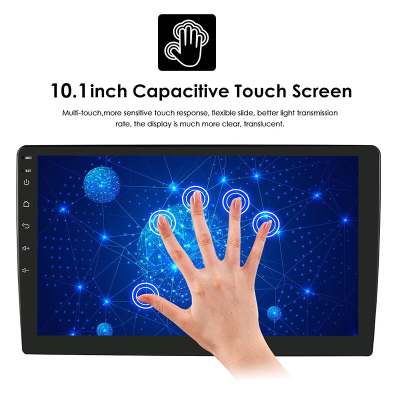 Android 12 2 Din for Universal Car Radio Multimedia Player GPS Navigation Car Audio Stereo Head Unit 10.1 Inch Speakers wifi 2024 - GBP £75