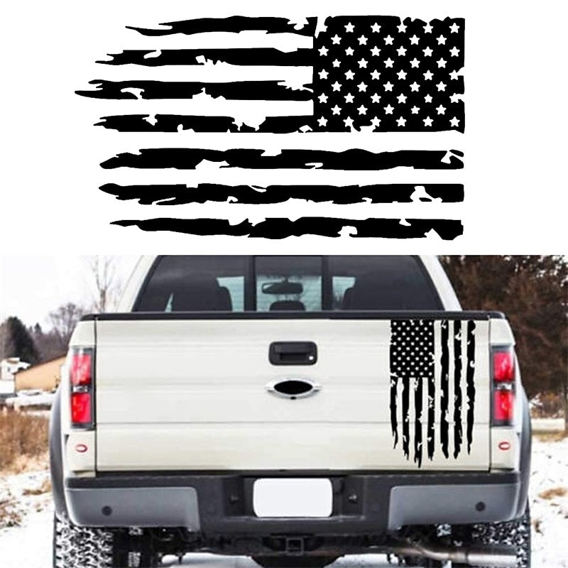 American USA Flag Truck Tailgate Vinyl Decal Car Sticker Compatible with Most Pickup Trucks and Most Vehicles 2024 - $7.99