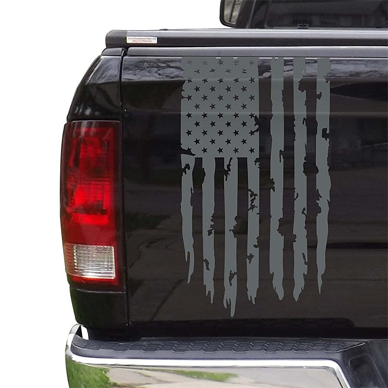American USA Flag Truck Tailgate Vinyl Decal Car Sticker Compatible with Most Pickup Trucks and Most Vehicles 2024 - $7.99