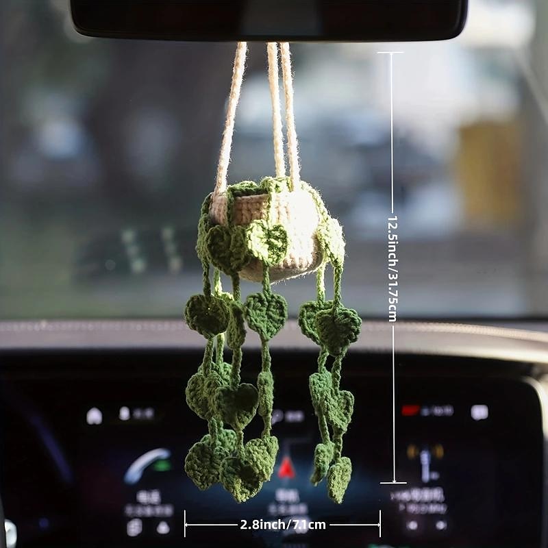 Woven Plant Car Pendant Car Rearview Mirror Pendant Creative Car Pendant 2024 - $8.99