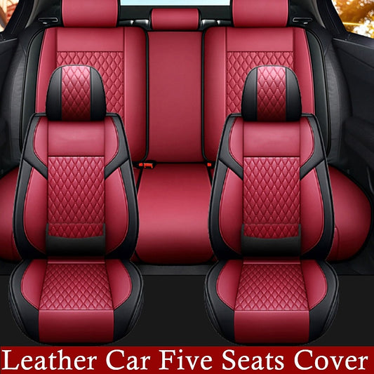 Car Seat Cover Universal Auto Seat Cover PU Leather Car Five Seats Cover Pad Breathable Seat Pad Cushion Car Accessories for Most Model 2024 - $72.99