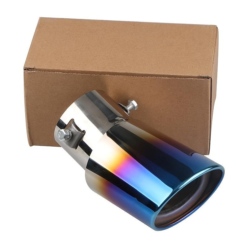 Stainless Steel Car Exhaust Tip. Universal Car Exhaust Pipe Modification Tail Throat Tail Pipe. Steel Exhaust Tips Chrome-Plated Finish Tailpipe 2024