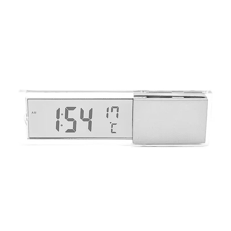 StarFire 2 In 1 Automobile Car Clock LCD Digital Thermometer Sucker Type Clock Transparent with 1 AG10 Button Cell 2024 - $7.99