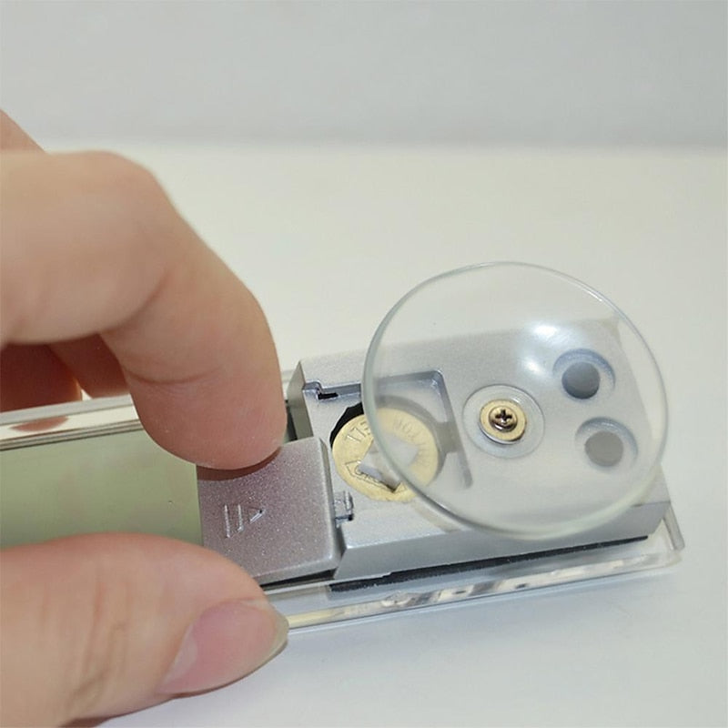 StarFire 2 In 1 Automobile Car Clock LCD Digital Thermometer Sucker Type Clock Transparent with 1 AG10 Button Cell 2024 - $7.99