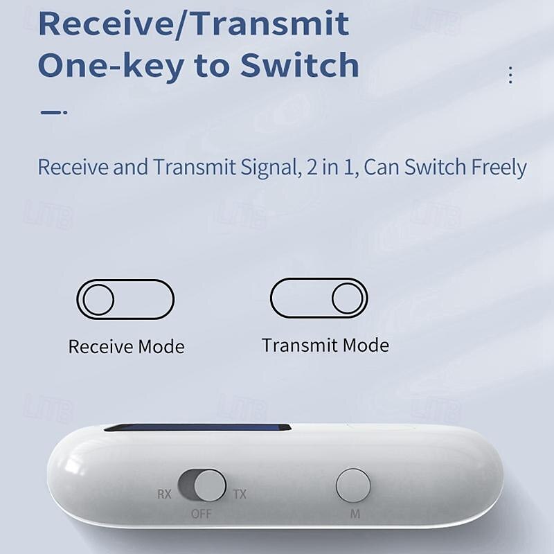 Car Bluetooth 5.0 Receiver for Car Noise Cancelling Bluetooth AUX Adapter Bluetooth Music Receiver for Home Stereo/Wired Headphones/Handsfree Calling