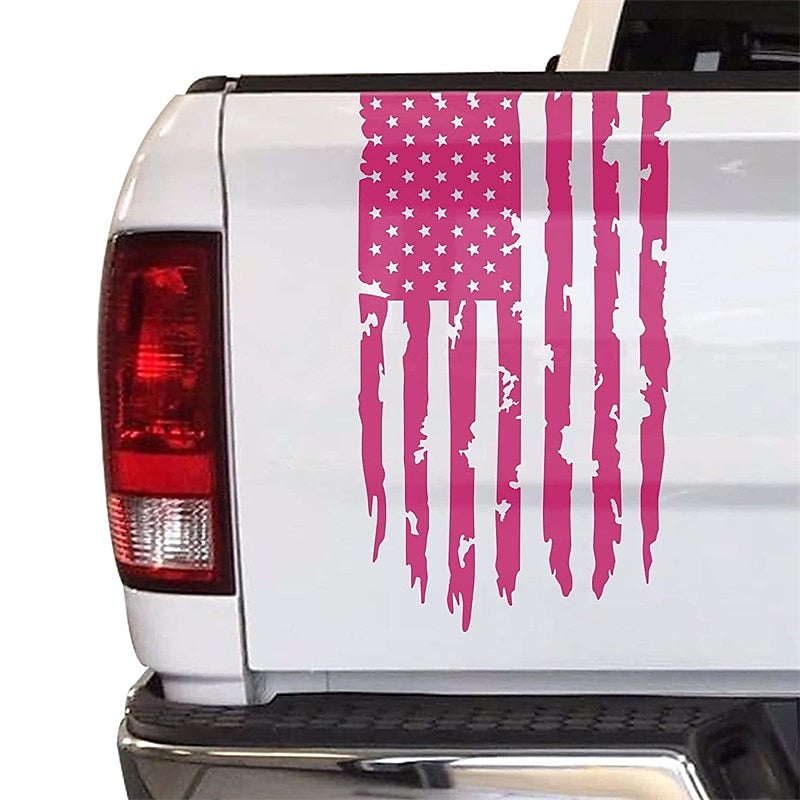 American USA Flag Truck Tailgate Vinyl Decal Car Sticker Compatible with Most Pickup Trucks and Most Vehicles 2024 - $7.99