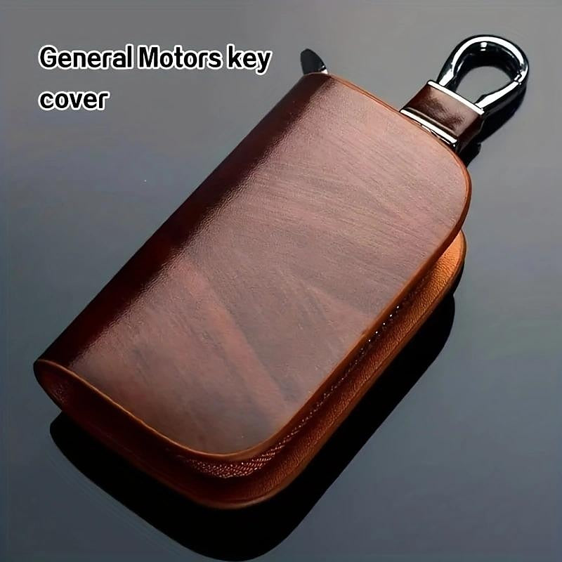Premium Genuine Leather Remote Car Key Case - Key Fob Protector and Keychain Holder with Zipper Bag for Car Accessories 2024 - $6.99