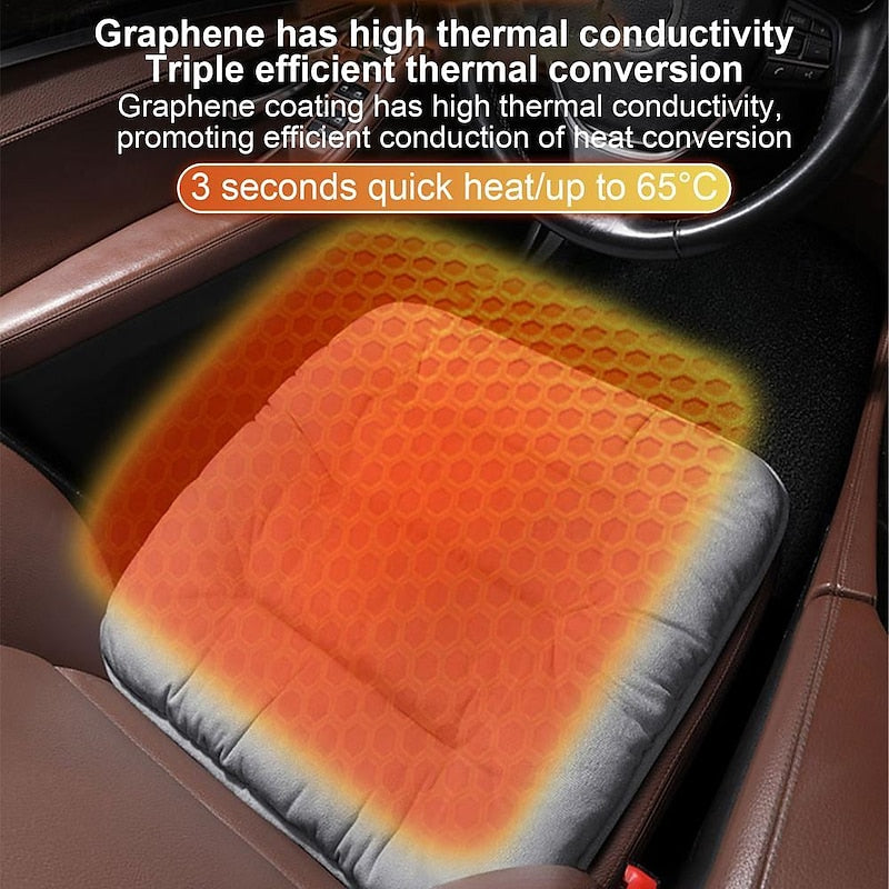 StarFire Car Heated Seat Cushion USB Plug-in Electric Heater Seat Pad Soft 3 Gear Temperature Seat Heating Cover Plush Car Home Dual use 2024 - $31.99