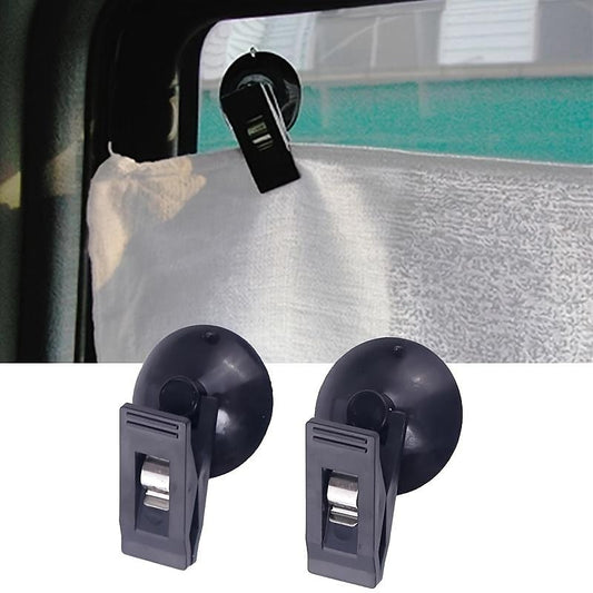 2pcs Portable Car Suction Cup Clip. Car Interior Window Clip Sucker Removable Holder For Sunshade Curtain Ticket Car Accessories 2024 - $5.49