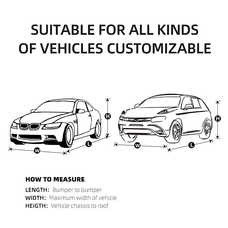 StarFire All Size High Quality Car Cover Full Cover Four Seasons Universal Thick Waterproof Sunshade Sunscreen Car Cover Reflective Warning Safety Car