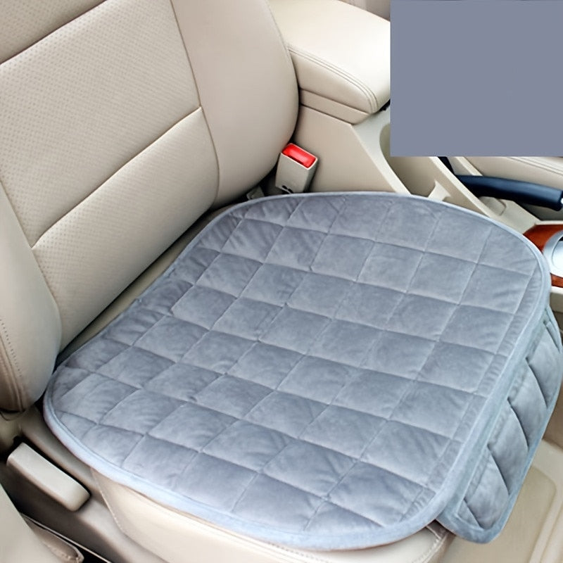 Plush Plaid Thicken Warm Car Seat Cushion Pad Car Seat Protector Car Front Rear Seat Covers For Car SUV Truck Car Accessories 2024 - $28.99