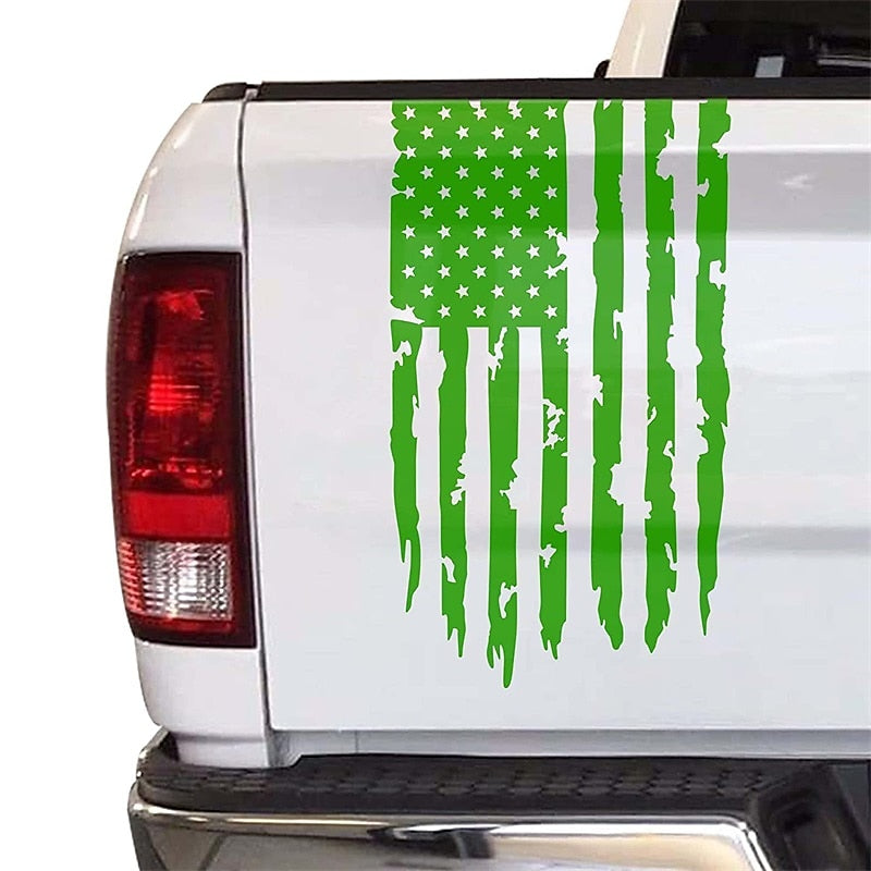 American USA Flag Truck Tailgate Vinyl Decal Car Sticker Compatible with Most Pickup Trucks and Most Vehicles 2024 - $7.99