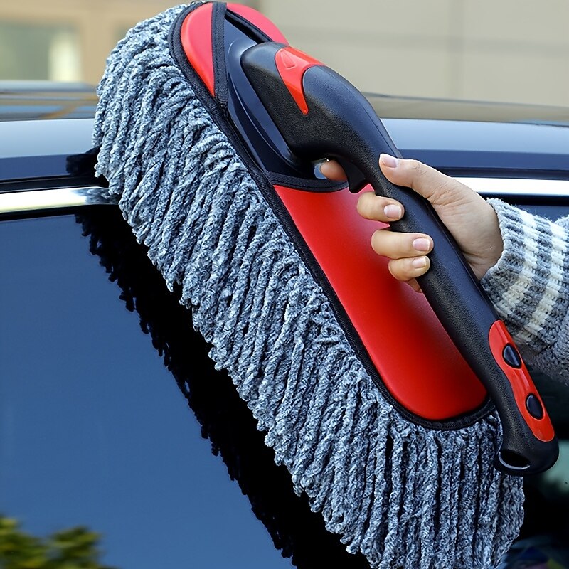 1pc Soft Hair Car Duster - Car Wash Mop & Brush - Cleaner Supplies for Easy Cleaning & Sweeping of Your Car! 2024 - $9.99