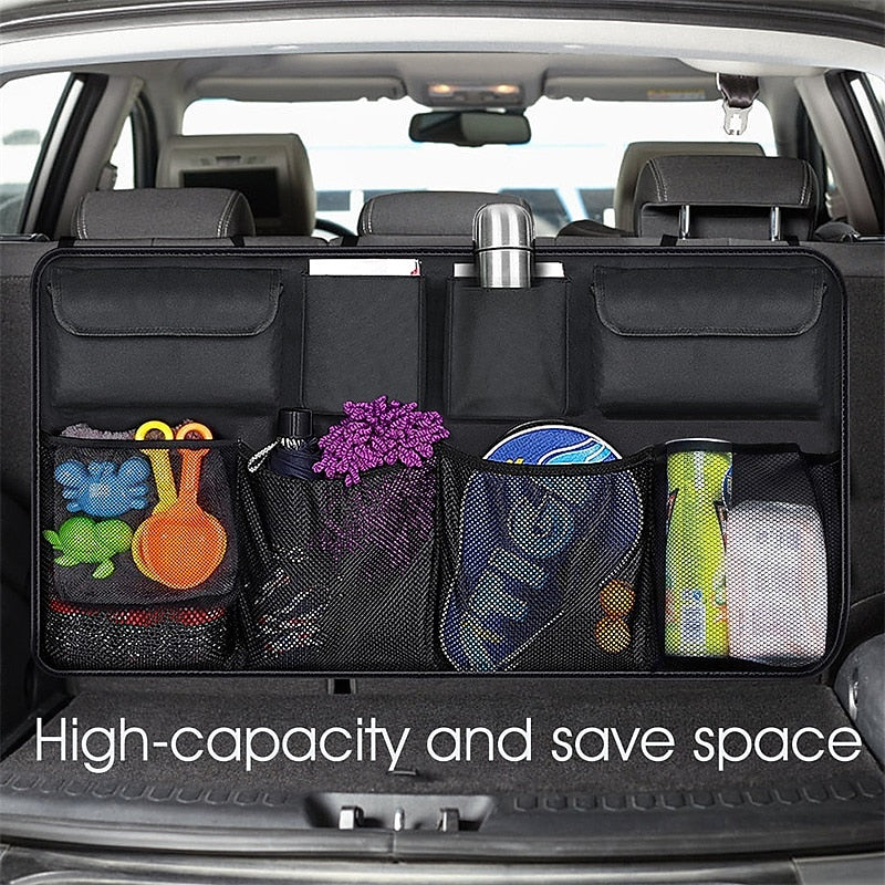1pc Car Trunk Storage Box. Car Storage Bag. Car Finishing Box. Rear Seat Back Hanging Bag. Car Interior Supplies 2024 - GBP £10