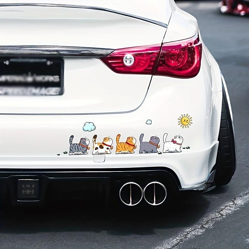 5Pcs/Set Climbing Cats Car Sticker Funny Animal Styling Waterproof Stickers Car Body Home Window Creative Decals Decoration 2024 - $7.99
