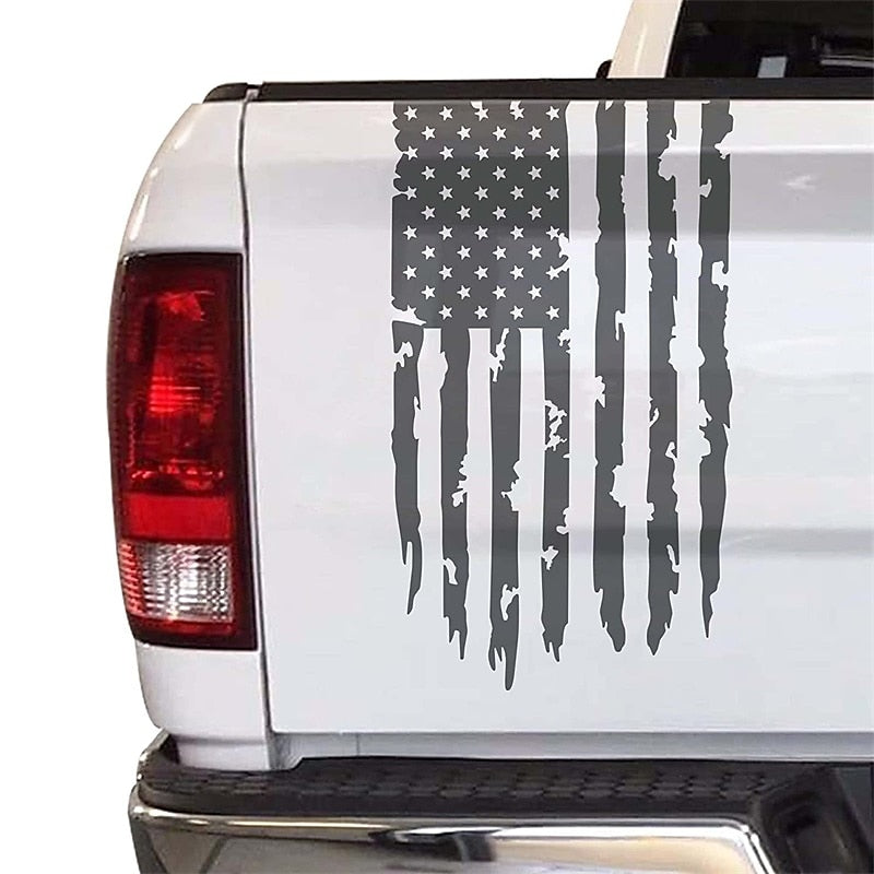 American USA Flag Truck Tailgate Vinyl Decal Car Sticker Compatible with Most Pickup Trucks and Most Vehicles 2024 - $7.99