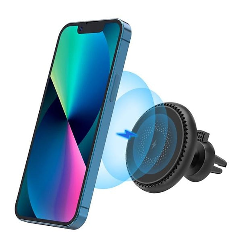 50W/15W/10W Fast Wireless Car Charger Magnetic Air Vent Mount Holder Stand Dock for iPhone 14 13 12 Pro Max Mini 2024 - $17.99