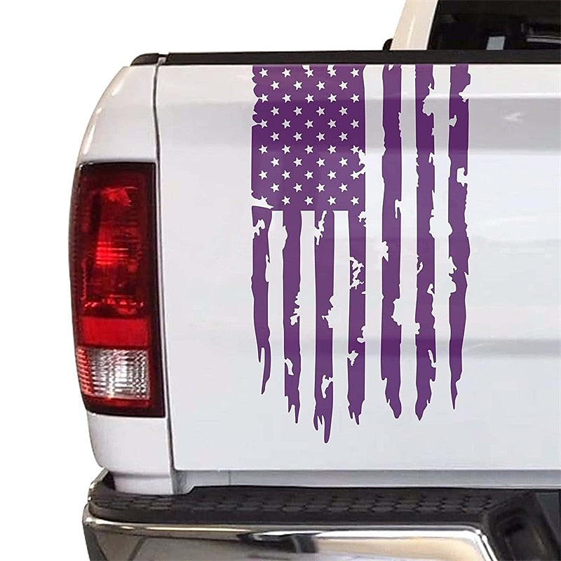 American USA Flag Truck Tailgate Vinyl Decal Car Sticker Compatible with Most Pickup Trucks and Most Vehicles 2024 - $7.99
