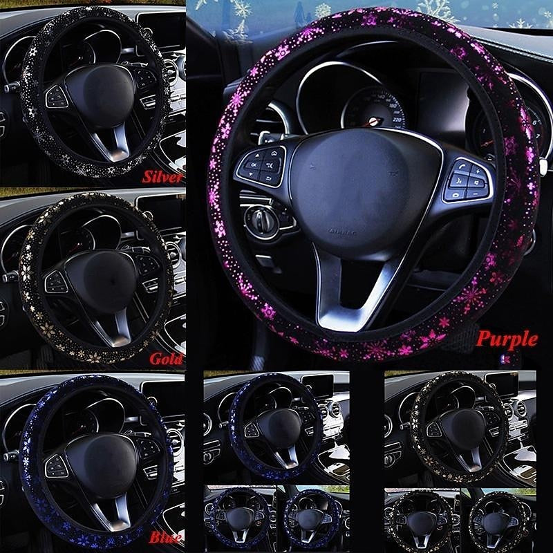 StarFire Universal Hot Stamping Snowflake Elastic Band Steering Wheel Cover Car Styling Accessories 2024 - $8.99